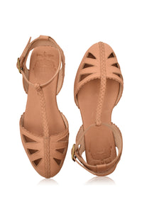 Bounty T-strap Leather Sandals