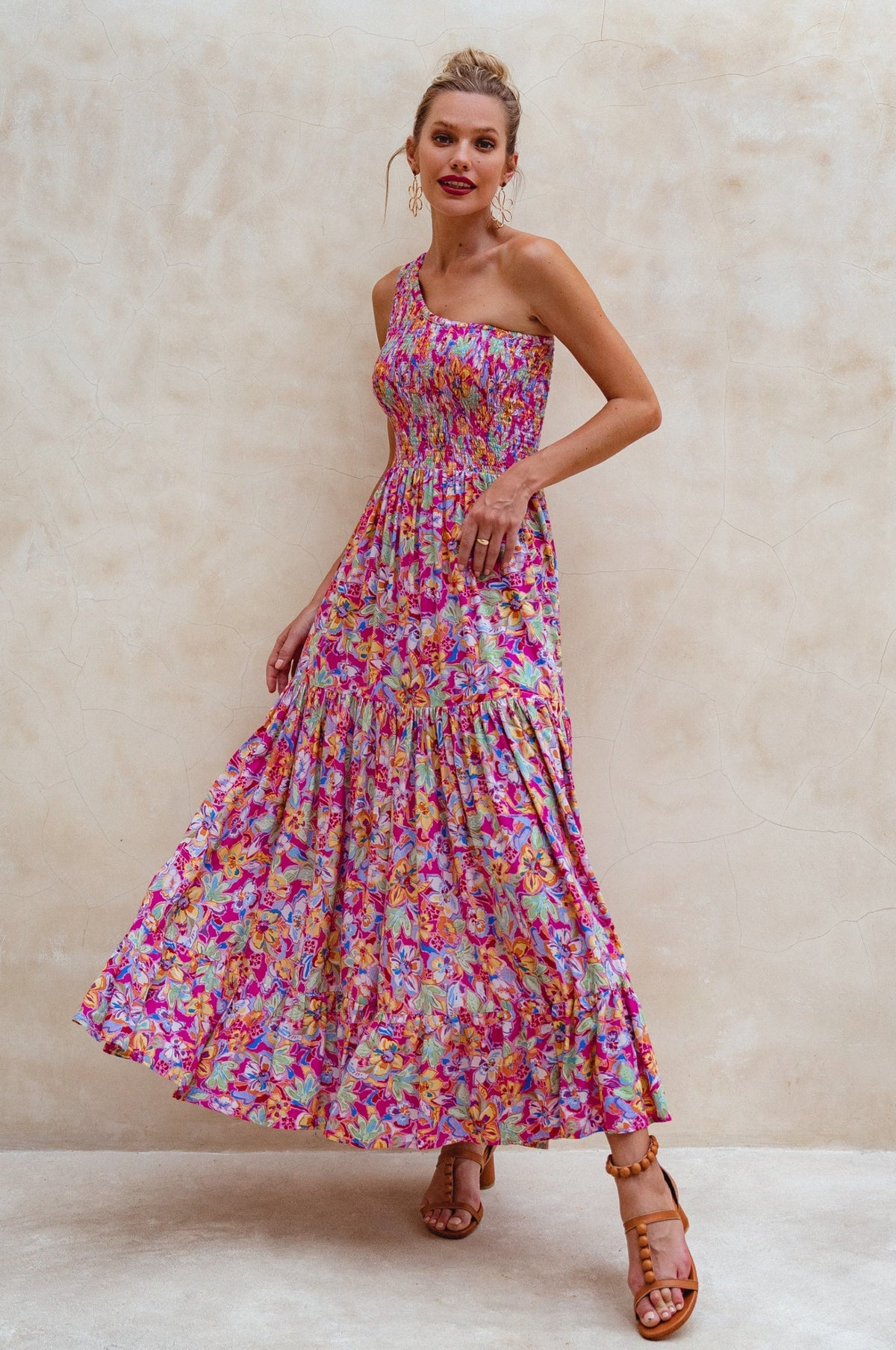 Cassandra One Shoulder Maxi Dress