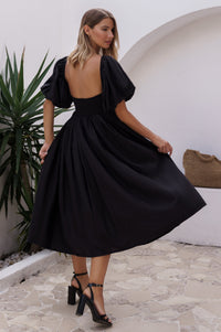 Cherie Puff Sleeve Midi Dress