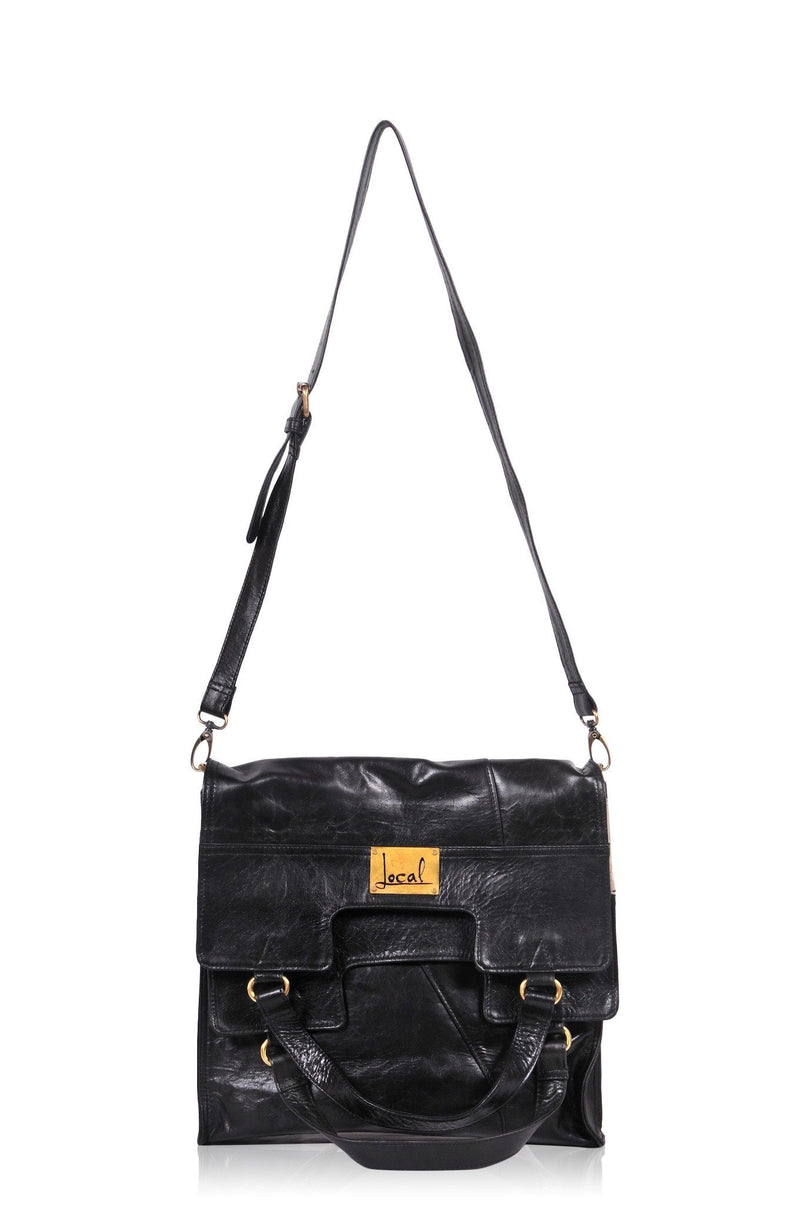 Leather Bag - Mi Vida Foldover Tote