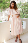 Eva Poplin Cotton Cutout Midi Dress (Sale)
