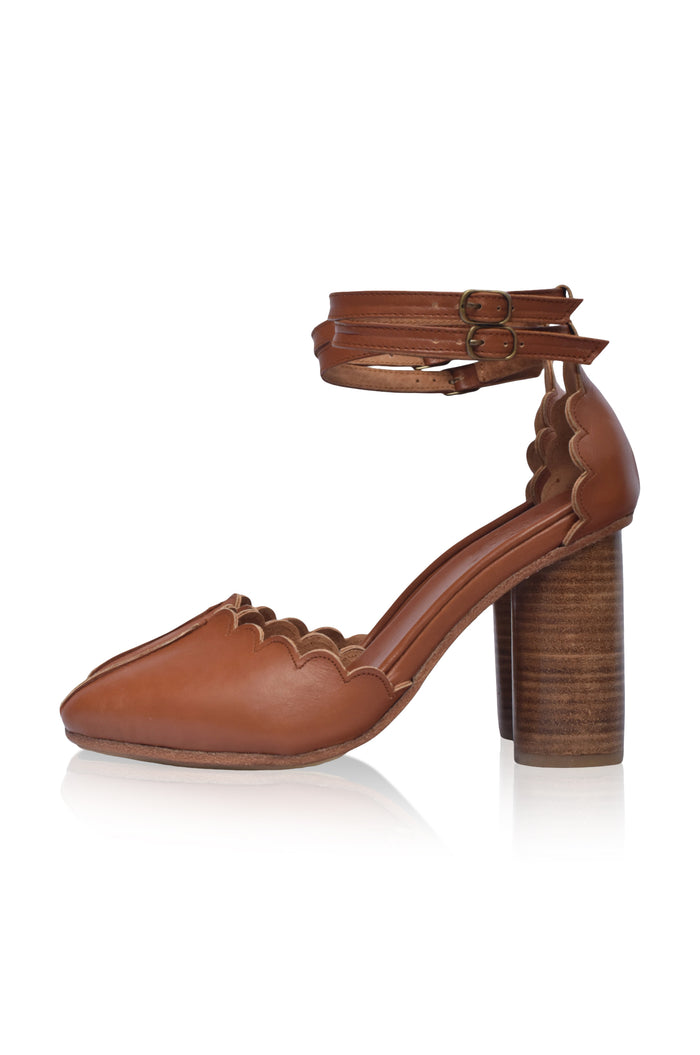 Flamingo Leather Heels (Sz. 5, 8, 8.5 & 9.5)