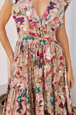 Looking Back Ruffle Midi Dress (Sale)