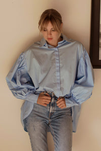 Merci Balloon Sleeve Oversized Shirt