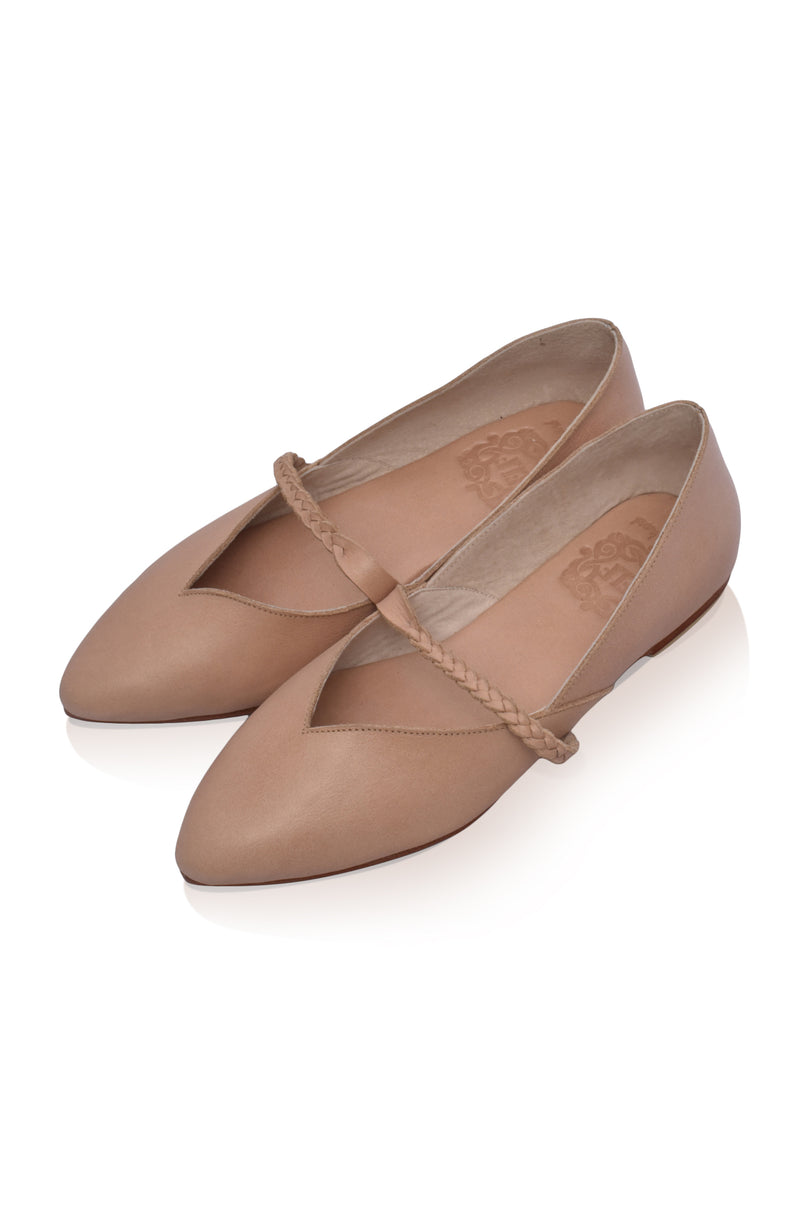 New Love Leather Ballet Flats