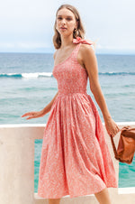 Sienna One-Shoulder Shirred Dress (Sale)