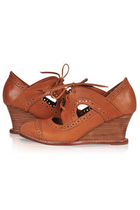 Leather Shoes - Stockholm Oxford Wedges