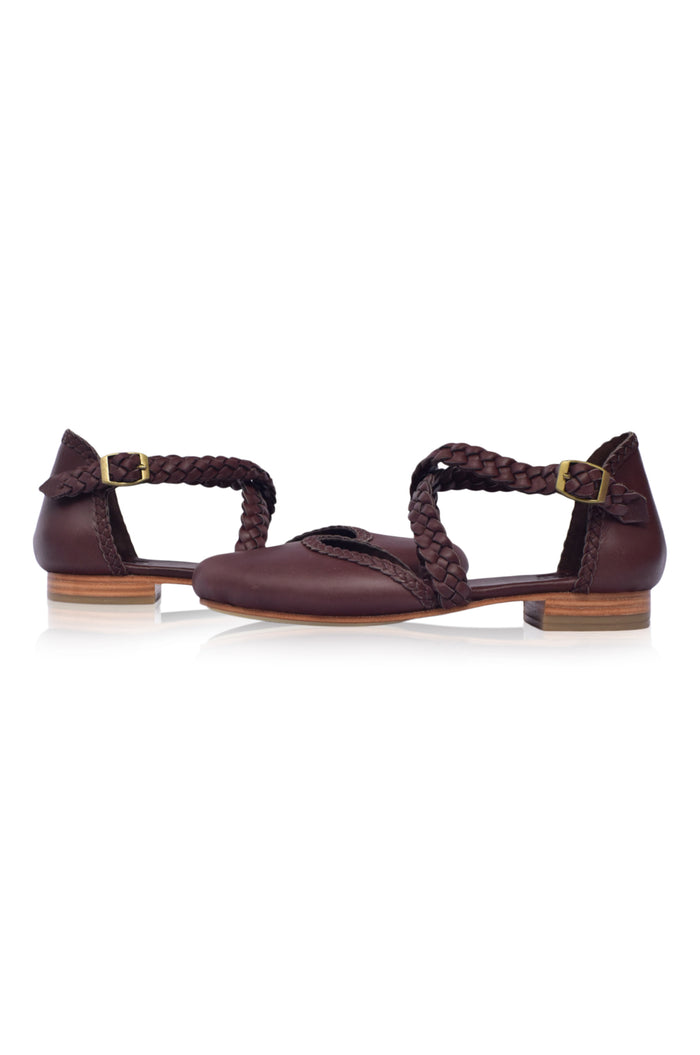 Tallulah Braided Leather Flats (Sz. 9.5, 10 & 13)