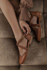 Tallulah Braided Leather Flats