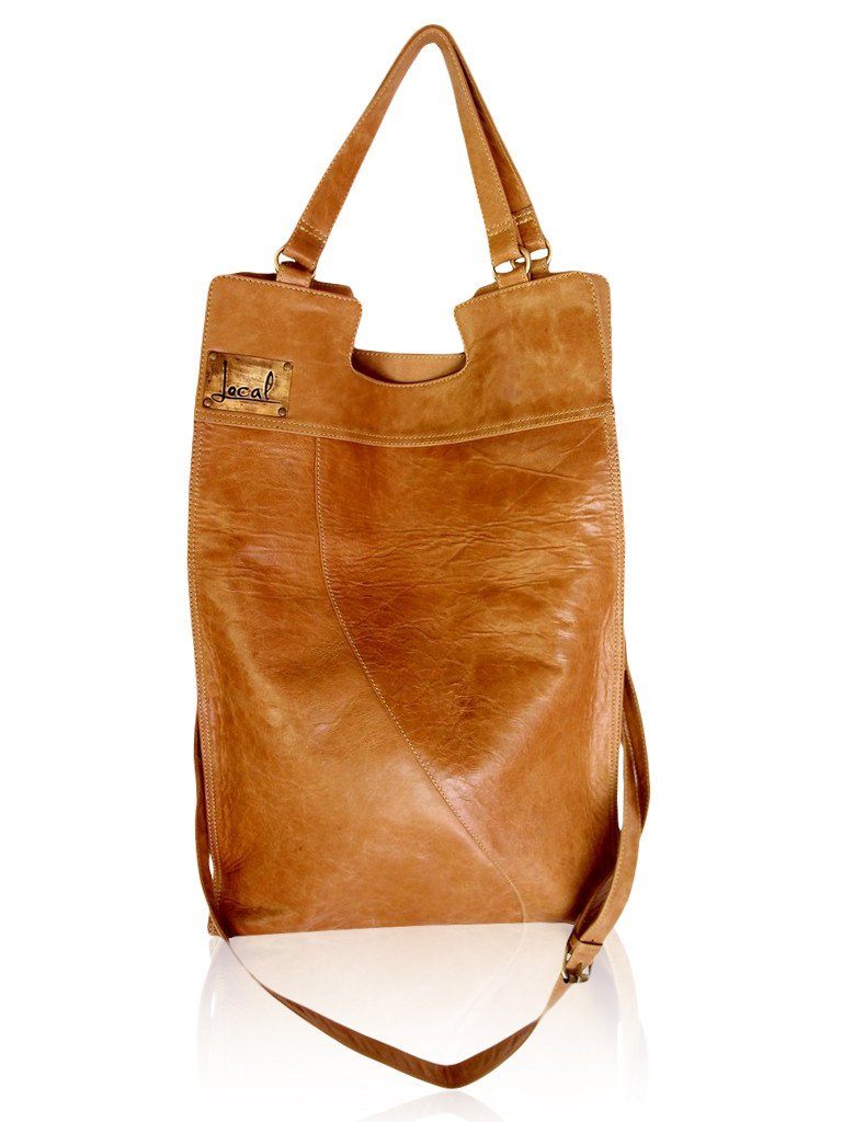 Leather Bag - Mi Vida Foldover Tote